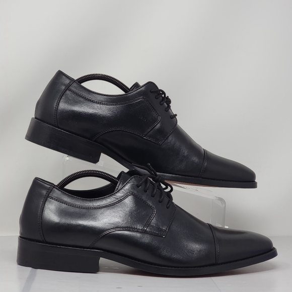 Johnston & Murphy Mens Size 12M Cap Toe Oxford Black Leather Shoes main image 8